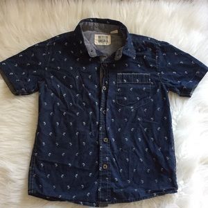 Palm tree short sleeve button down shirt